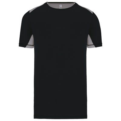 Camiseta deportiva bicolor unisex Black / Fine Grey XXL