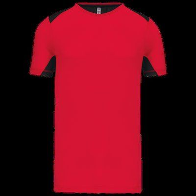 Camiseta deportiva bicolor unisex Red / Black 3XL