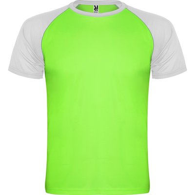 Camiseta Deportiva Bicolor VERDE FLUOR/BLANCO L