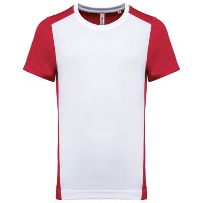 Camiseta deportiva de hombre secado rápido White / Red Xl