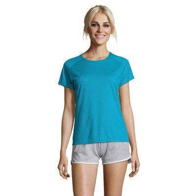 Camiseta Deportiva Mujer 140g Aqua L