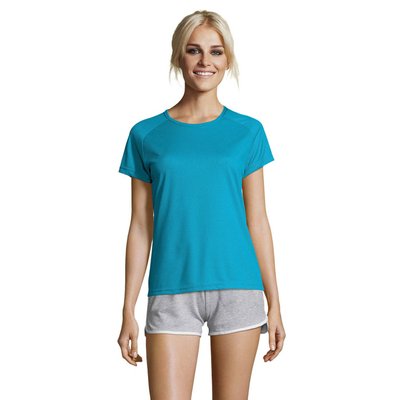 Camiseta Deportiva Mujer 140g Aqua Xl