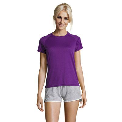 Camiseta Deportiva Mujer 140g Morado Oscuro M