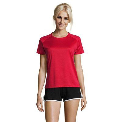 Camiseta Deportiva Mujer 140g Rojo L
