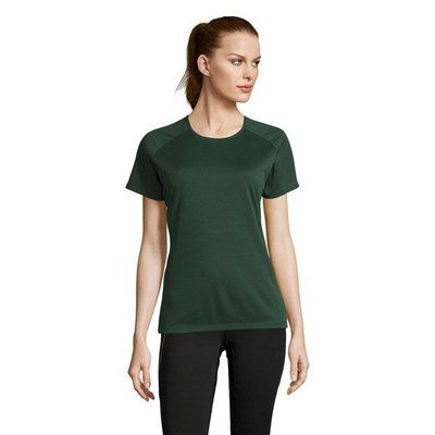 Camiseta Deportiva Mujer 140g Verde Botella L
