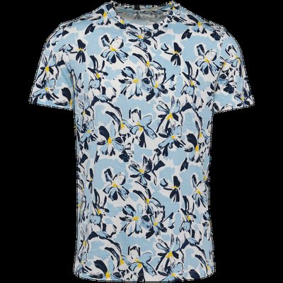 Camiseta diseño tropical hombre Ivory Floral Blue L