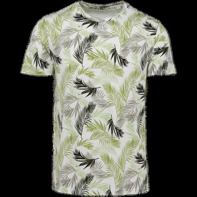 Camiseta diseño tropical hombre Ivory Palm Leaves XS