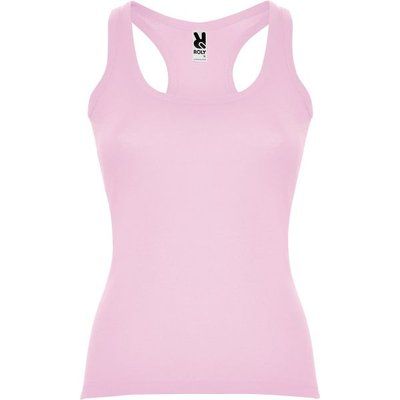 Camiseta entallada estilo nadadora Rosa Claro S
