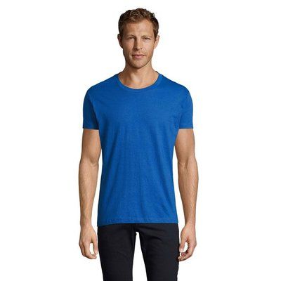 Camiseta Entallada Hombre Algodón Azul Royal L