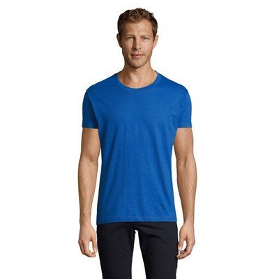 Camiseta Entallada Hombre Algodón Azul Royal Xxl