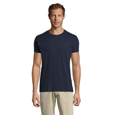 Camiseta Entallada Hombre Algodón French Marino Xs