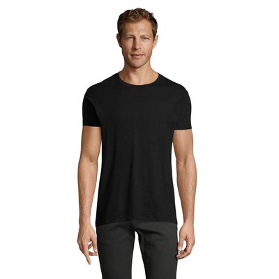Camiseta Entallada Hombre Algodón Negro Profundo S