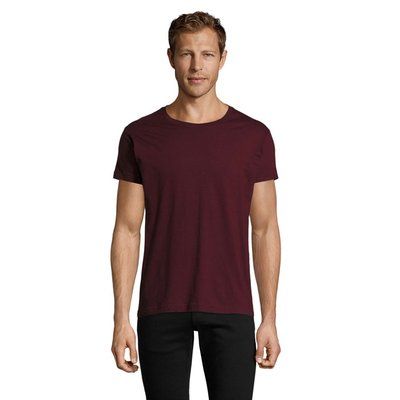 Camiseta Entallada Hombre Algodón Oxblood Xxl