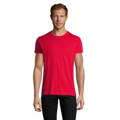Camiseta Entallada Hombre Algodón Rojo Xl