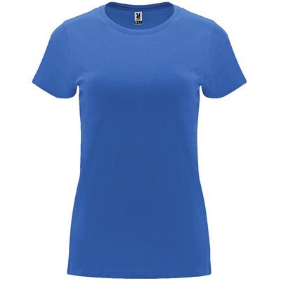 Camiseta entallada de manga corta con cuello redondo Azul Riviera S