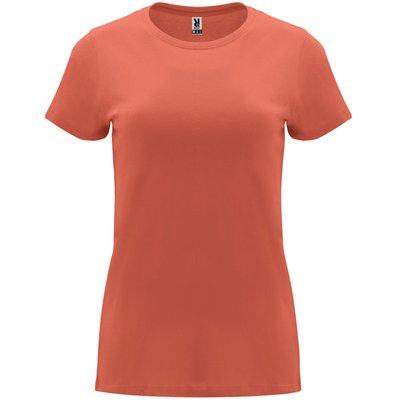 Camiseta entallada de manga corta con cuello redondo Coral M