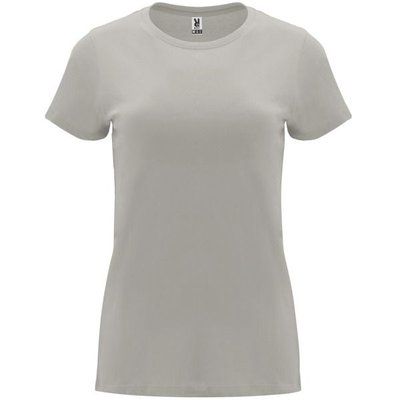 Camiseta entallada de manga corta con cuello redondo Gris Piedra M