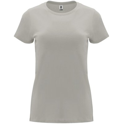 Camiseta entallada de manga corta con cuello redondo Gris Piedra Xl