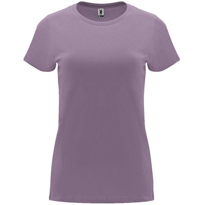 Camiseta entallada de manga corta con cuello redondo Lavanda 3Xl
