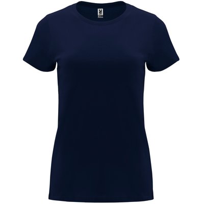 Camiseta entallada de manga corta con cuello redondo Marino XL
