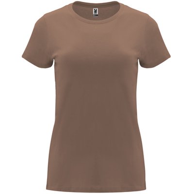 Camiseta entallada de manga corta con cuello redondo Moca Xl