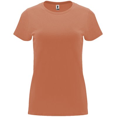 Camiseta entallada de manga corta con cuello redondo NARANJA GREEK 3XL