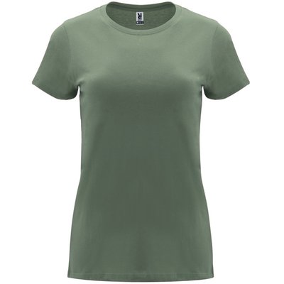 Camiseta entallada de manga corta con cuello redondo Verde Laurel 3Xl