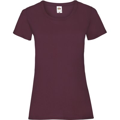 Camiseta entallada mujer 100% algodón Burgundy S