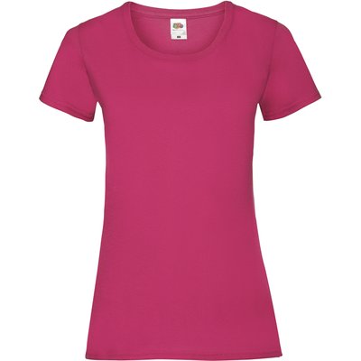 Camiseta entallada mujer 100% algodón Fuchsia XL