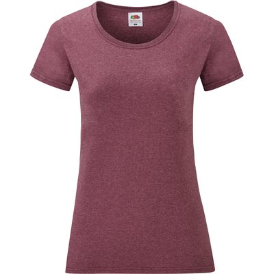Camiseta entallada mujer 100% algodón Heather Burgundy L