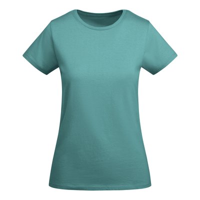 Camiseta entallada mujer algodón orgánico AZUL DUSTY XL