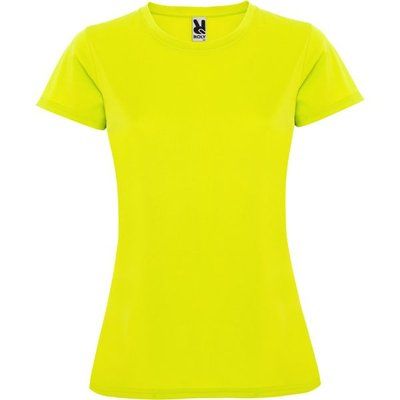 Camiseta Entallada Mujer Amarillo Fluor S