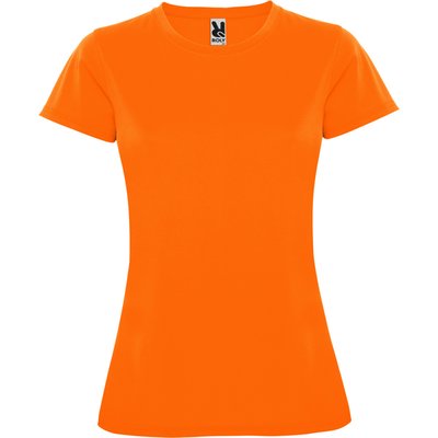 Camiseta Entallada Mujer NARANJA FLUOR XL