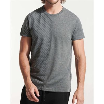 Camiseta con Estampado Lateral de Líneas