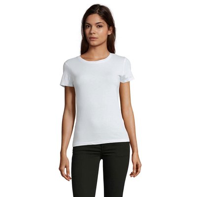 Camiseta Fit Mujer 150g Blanco S