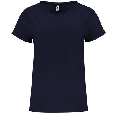 Camiseta Holgada Manga Dobladillo Marino 2XL