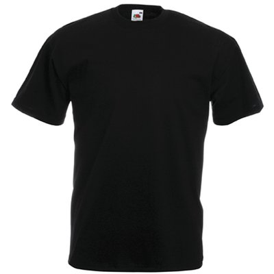 Camiseta hombre algodón cuello redondo Black XXL