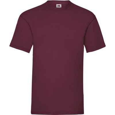 Camiseta hombre algodón cuello redondo Burgundy M