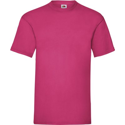 Camiseta hombre algodón cuello redondo Fuchsia XL