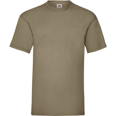 Camiseta hombre algodón cuello redondo Khaki Beige 3XL