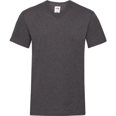 Camiseta hombre cuello de pico Dark Heather Grey XXL