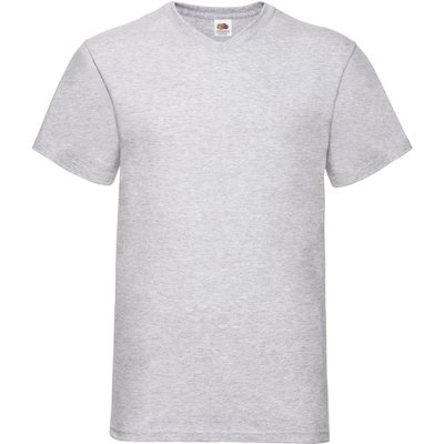 Camiseta hombre cuello de pico Heather Grey 5XL