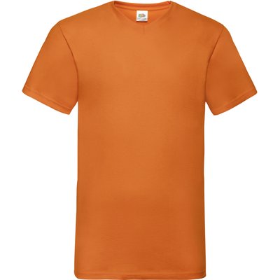 Camiseta hombre cuello de pico Orange L