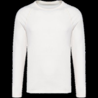 Camiseta hombre manga larga raglán Washed Ivory 3Xl