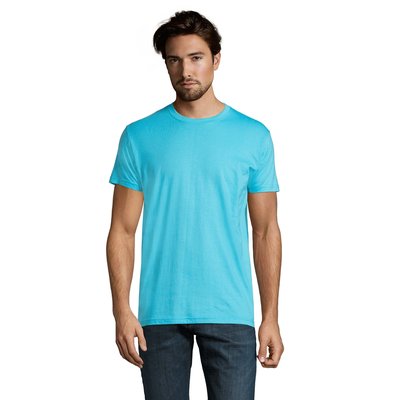 Camiseta Hombre Tubular 100% Algodón Azul Atolón M