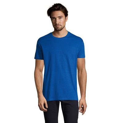 Camiseta Hombre Tubular 100% Algodón Azul Royal 5XL