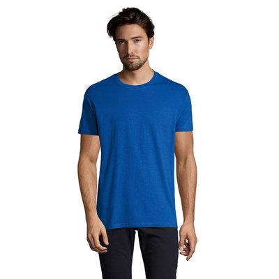 Camiseta Hombre Tubular 100% Algodón Azul Royal S
