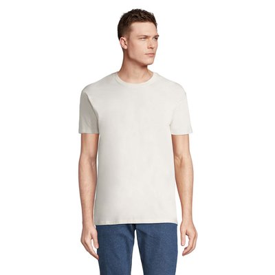 Camiseta Hombre Tubular 100% Algodón Blanco Roto M