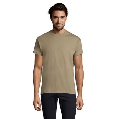 Camiseta Hombre Tubular 100% Algodón Caqui Xl