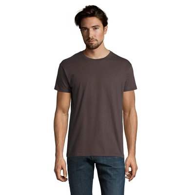Camiseta Hombre Tubular 100% Algodón Gris Oscuro 3Xl